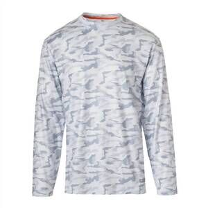 NEW FIELDSTONE kid's dry fit long sleeve tee in snow camo